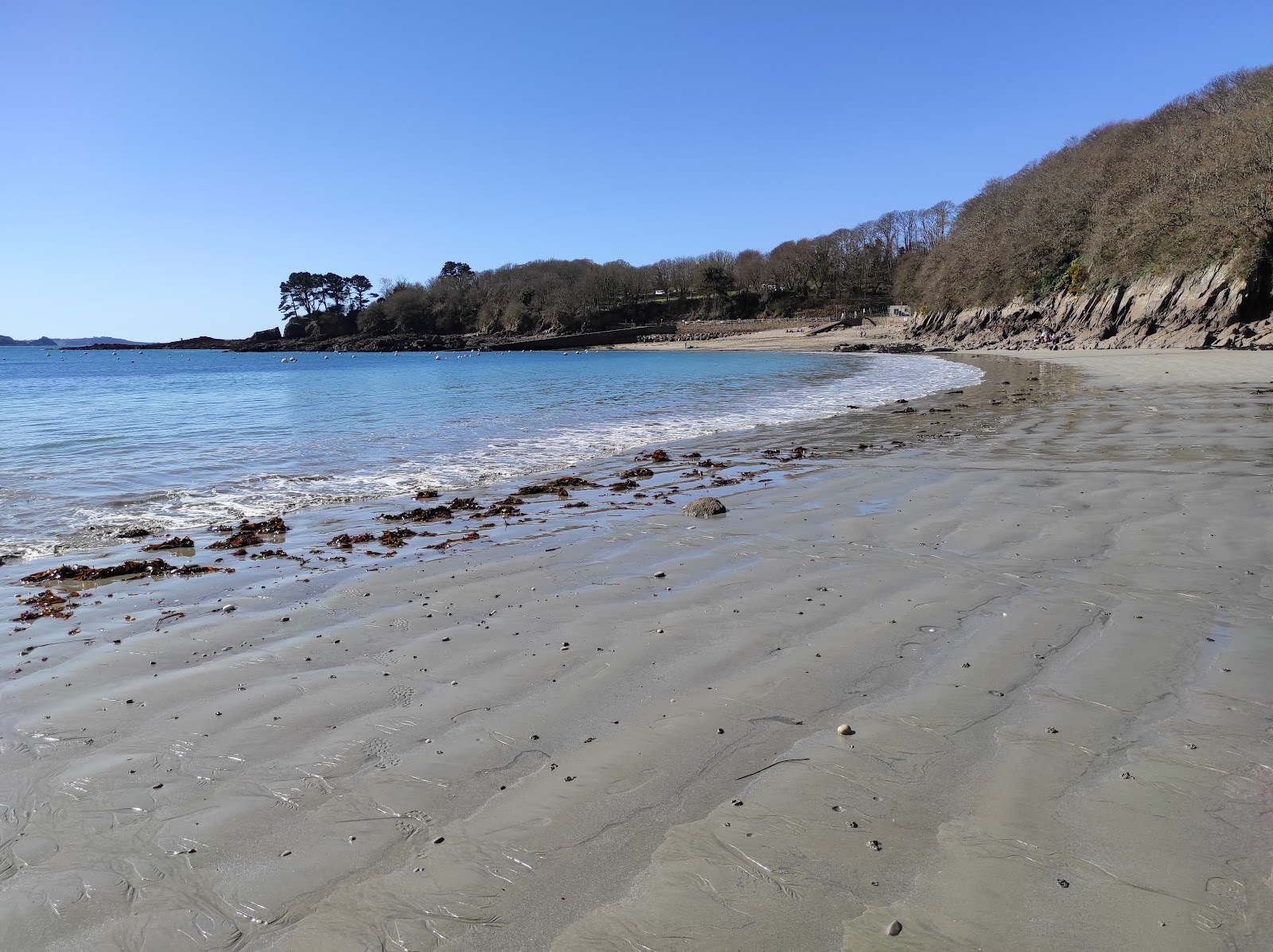 Plage du Dellec'in fotoğrafı düz bir kıyı şeridi ile birlikte