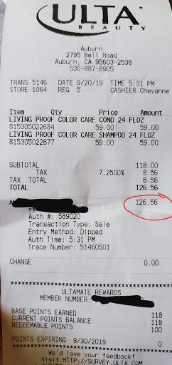 Cosmetics Store «Ulta Beauty», reviews and photos, 2795 Bell Rd, Auburn, CA 95603, USA