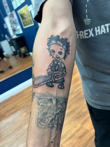 Explore hunting tattoo ideas for men, creative tattoo ideas in Cocoa, available at Rorschach Tattoo Shop and Piercing Studio