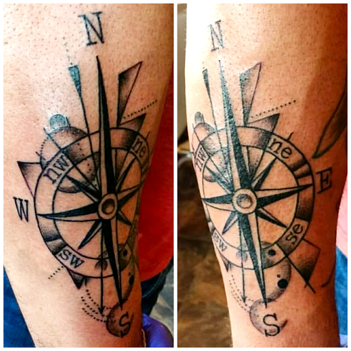 Explore under chin tattoo ideas, creative tattoo ideas in Kansas City, available at Done-Rite Tattoos