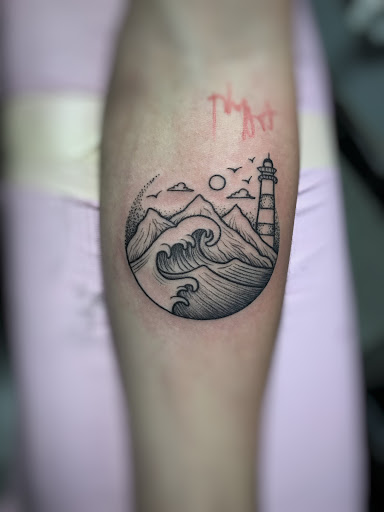 Explore bow and arrow tattoo ideas, creative tattoo ideas in Carmel, available at Phong Tattoo