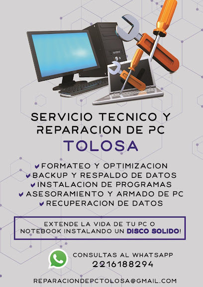 Servicio Técnico y Reparacion de PC - Tolosa
