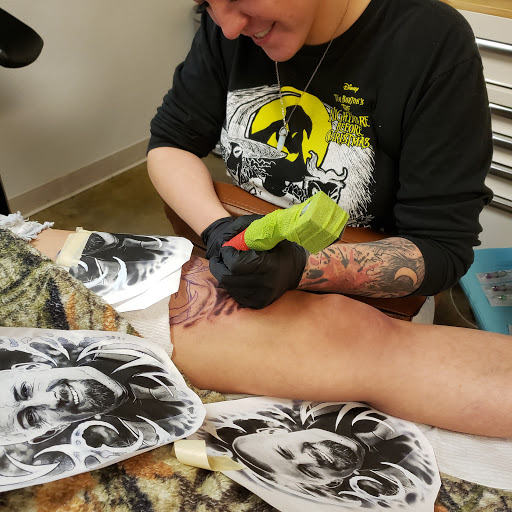 Explore poke and stick tattoo ideas, creative tattoo ideas in Tea, available at Red Arbor Tattoo