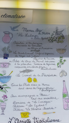 menu du Restaurant de spécialités provençales La récréation à Lourmarin
