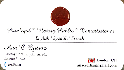 Notary Public, Commissioner of Oaths, Translator and Interpreter English-Spanish-French
