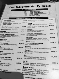 Ty Breiz Crêperie à Paris menu
