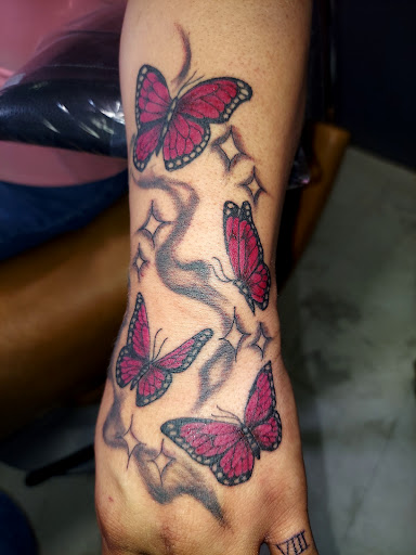 Explore arm sleeve tattoo ideas male, creative tattoo ideas in Odessa, available at Little Dragon Tattoos Studio