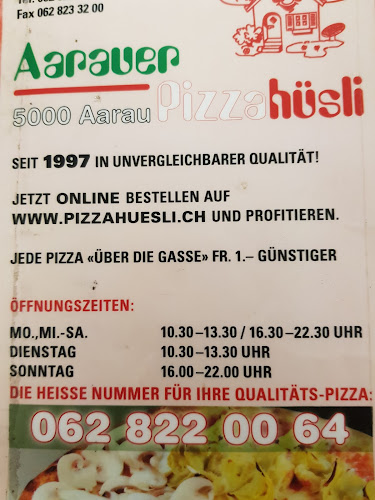 Kommentare und Rezensionen über Pizzakurier Aarauer Pizzahüsli GmbH