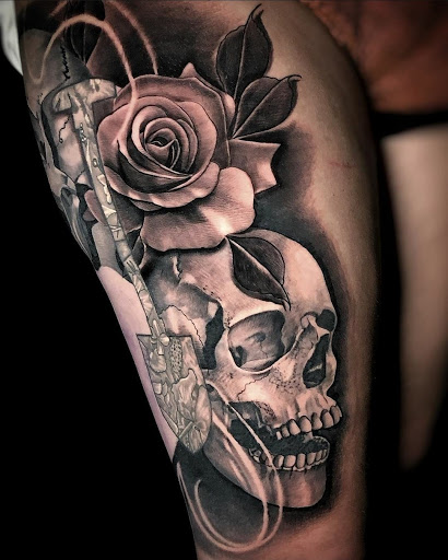 Explore 911 tattoo ideas, creative tattoo ideas in Stockbridge, available at Black Rose Tattoo Collective