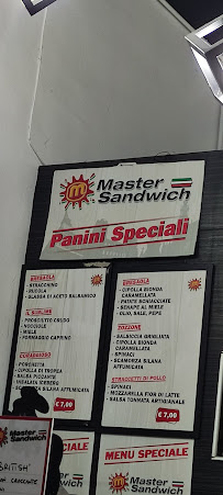 Master Sandwich à Turin menu