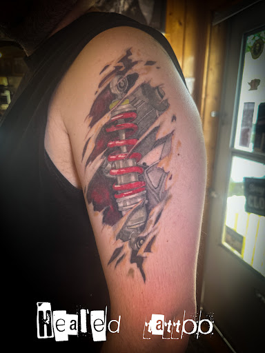 Explore dog lover tattoo ideas, creative tattoo ideas in Moweaqua, available at Fleshwound Tattoo
