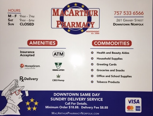 Pharmacy «Mac Arthur Pharmacy», reviews and photos, 261 Granby St, Norfolk, VA 23510, USA