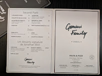 Restaurant italien Gemini à Paris (la carte)