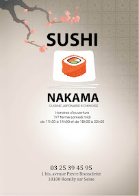 Sushi Nakama à Romilly-sur-Seine menu