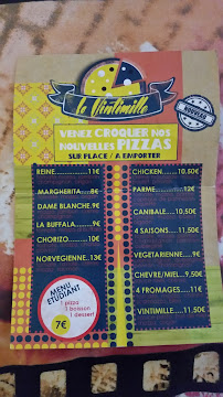 Le Vintimille à Paris menu
