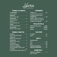 Menu du Libera Pizza&Aperitivi à Penne