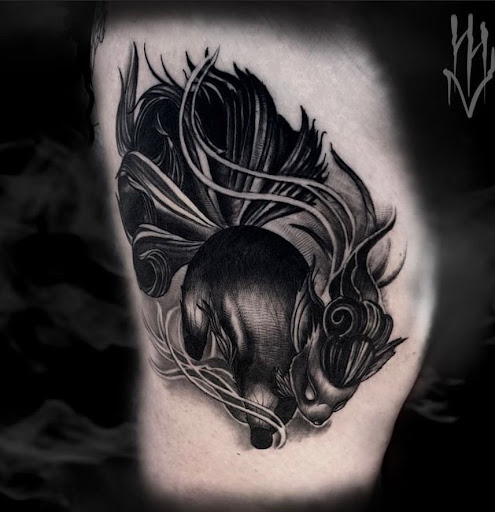 Explore loner tattoo ideas, creative tattoo ideas in Modesto, available at Dying Art Tattoo