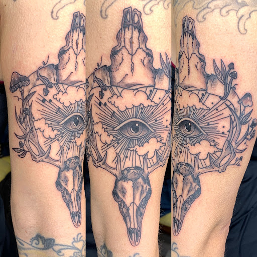 Explore stitches tattoo ideas, creative tattoo ideas in Greensboro, available at Dogwood Ink