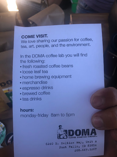 Coffee Shop «Doma Coffee Roasting Co», reviews and photos, 6240 E Seltice Way # A, Post Falls, ID 83854, USA