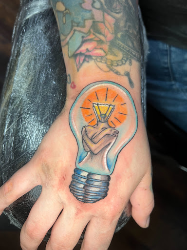 Explore black & white tattoo ideas, creative tattoo ideas in Roanoke, available at Saint Cecilias Art Studio