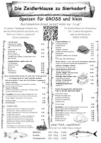 Menu du Die Zeidlerklause à Sierksdorf