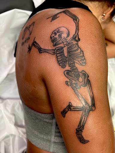 Explore chicano chest tattoo ideas, creative tattoo ideas in Adrian, available at Good Life Tattoo Co.