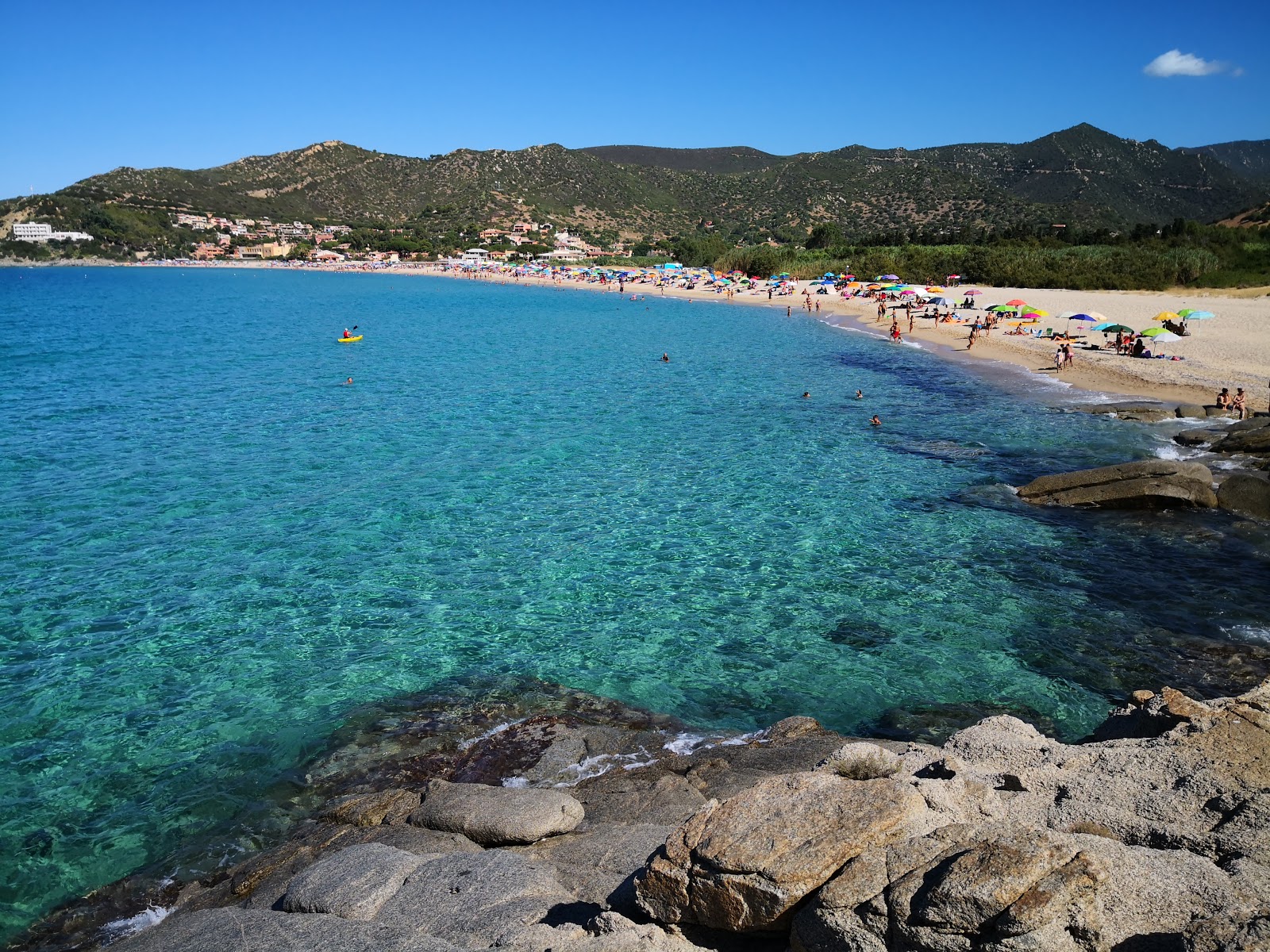 Photo of Solanas Beach with bright fine sand surface