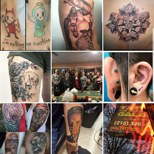 Explore blackwork tattoo ideas, creative tattoo ideas in Ambler, available at Tattoo GalaxyAmbler Piercing & Custom Tattoos