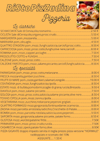 Menu du Ristorante-Pizzeria Camping Zadina à Cesenatico