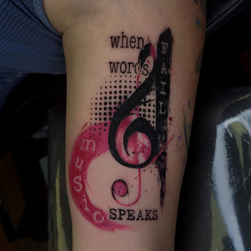 Explore sinister tattoo ideas, creative tattoo ideas in Rogers, available at The Apex Tattoo Studio