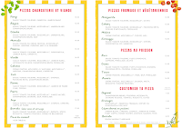 Menu / carte de RESTAURANT PIZZERIA LA TERRASSE à Caraman