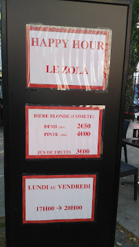 La Pizz'Zola à Dijon menu