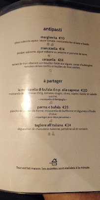 Restaurant italien terra à Chartres (la carte)