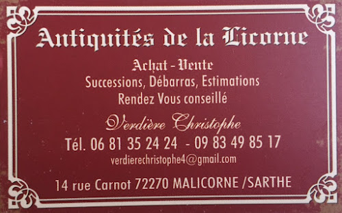 Magasin d'ameublement et de décoration Antiquités de la Licorne de Malicorne Malicorne-sur-Sarthe