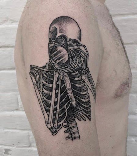 Explore halloween pumpkin tattoo ideas, creative tattoo ideas in Savannah, available at Tramp Art Studios