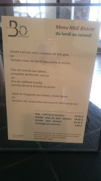 Restaurant Le BO (Bouche à Oreilles) à Tulle - menu / carte