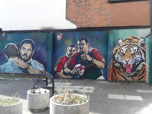 Public Art - Tigers mural, Walnut Street, Leicester.