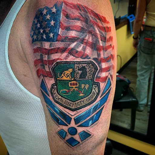 Explore sunflower and butterfly tattoo ideas, creative tattoo ideas in Marietta, available at Lure Tattooing & Piercing LLC