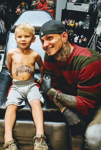 Explore circular tattoo ideas, creative tattoo ideas in Beverly Hills, available at R-N-R Custom Tattoos