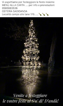 Menu / carte de Osteria Sadidanda à Castagneto Carducci