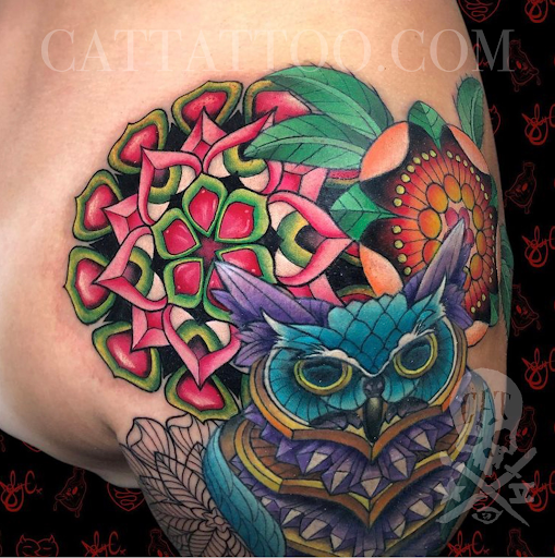 Explore uk tattoo ideas, creative tattoo ideas in Addison, available at Cat Tattoo