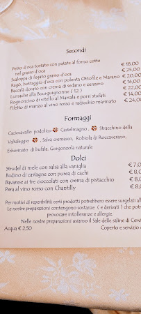 Trattoria Guallina à Guallina menu
