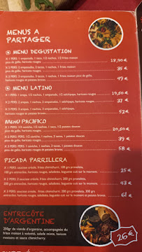 Menu / carte de El Chivito Lyon Cuisine d’Amérique Latine à Lyon