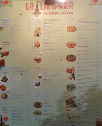 Carte du Ristorante Pizzeria La Lampara Capoliveri à Capoliveri
