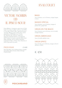 Menu / carte de Poscargano Cibo e ospitalità dal 1890 à Terni