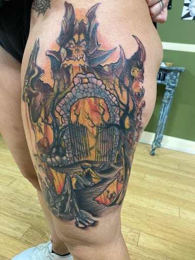 Explore firefighter tattoo ideas for guys, creative tattoo ideas in Largo, available at Alchemy Tattoos and Body Piercings