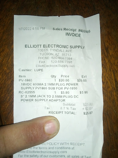 Electronic Parts Supplier «Elliott Electronic Supply», reviews and photos, 1301 S Tyndall Ave, Tucson, AZ 85713, USA