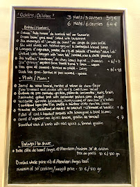 Restaurant français Firmin le Barbier à Paris (le menu)