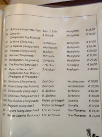 Carte du Ristorante Trattoria Manueli à Santa Lucia