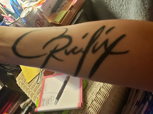 Explore crucifix tattoo ideas, creative tattoo ideas in Cabot, available at Painted Elephant Studio Tattoos & Piercing Shop